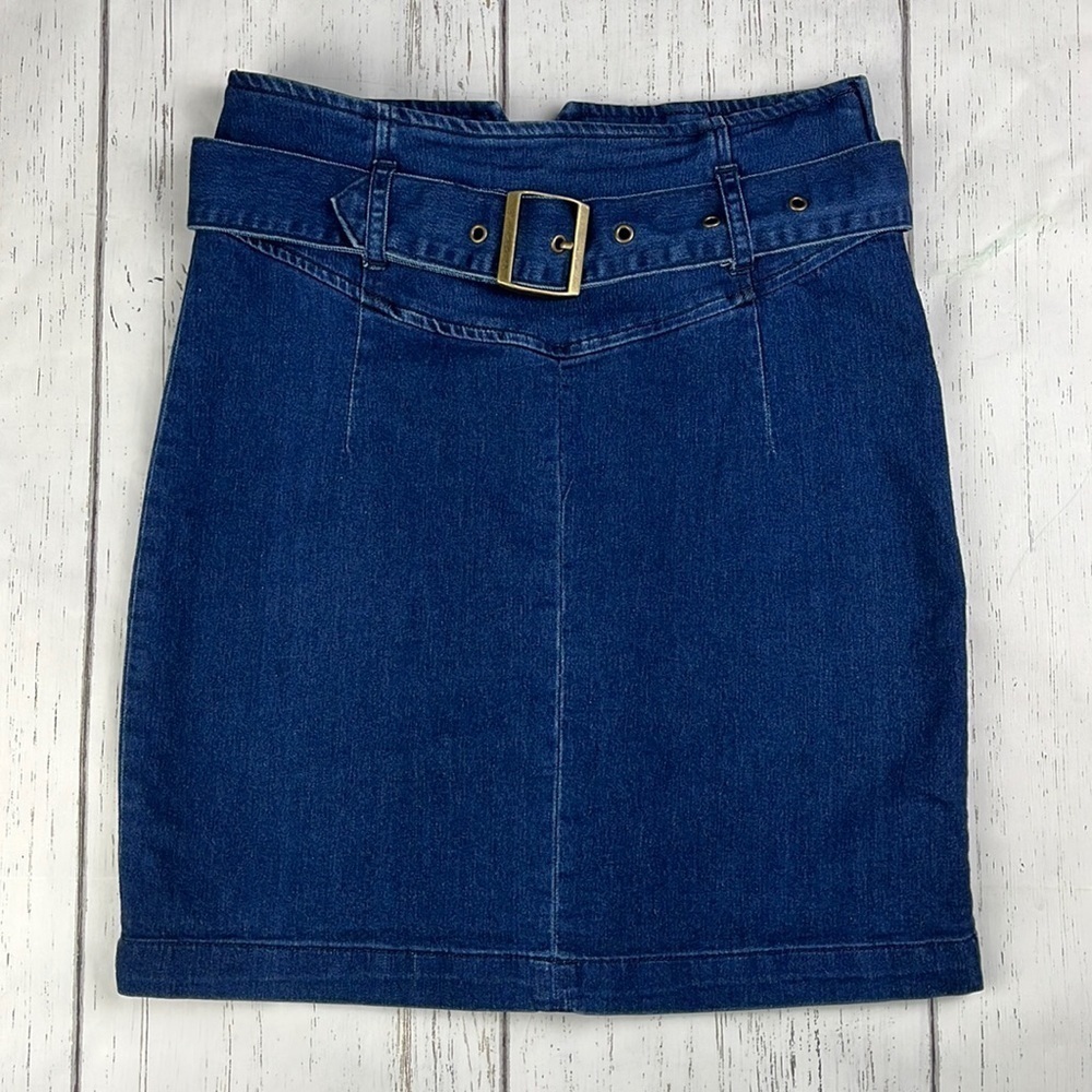 Free People Livin It Up Denim Pencil Mini Skirt Size 2 Western Festival Boho